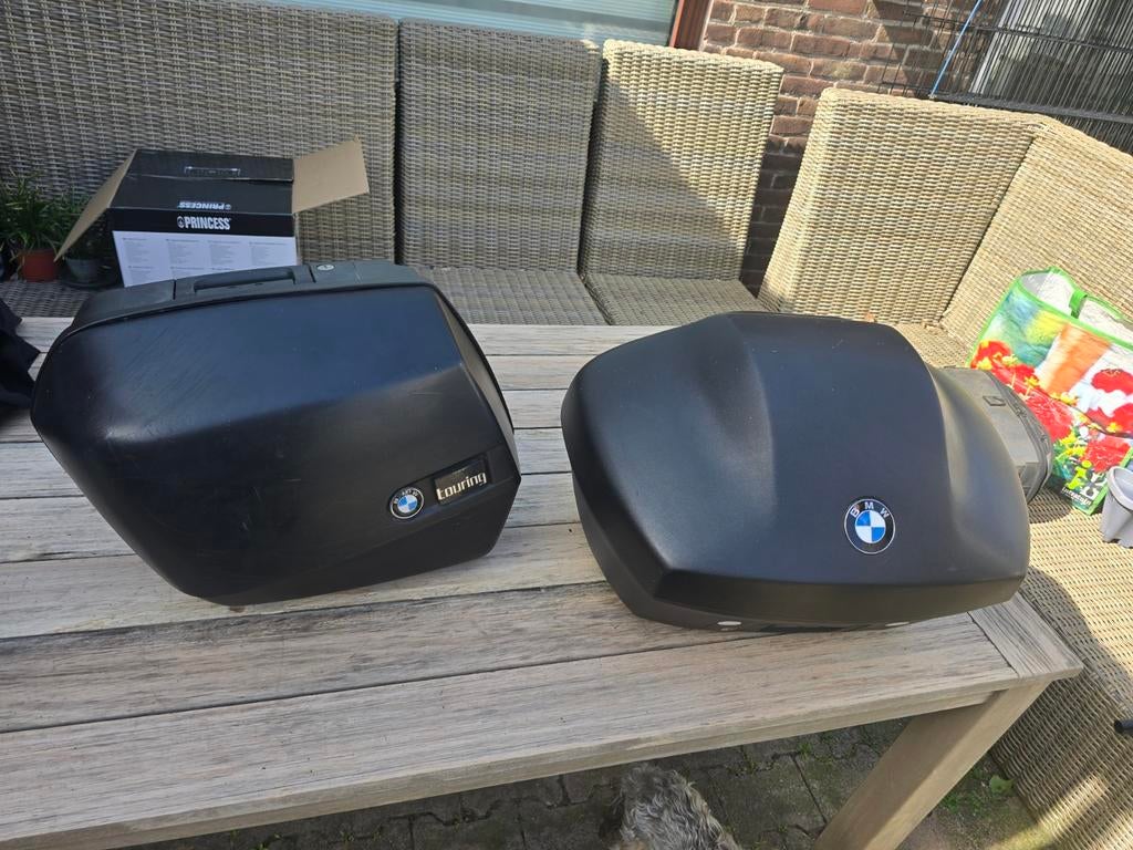 BMW 1150 RT topkoffer en linker zijkoffer, Ophalen