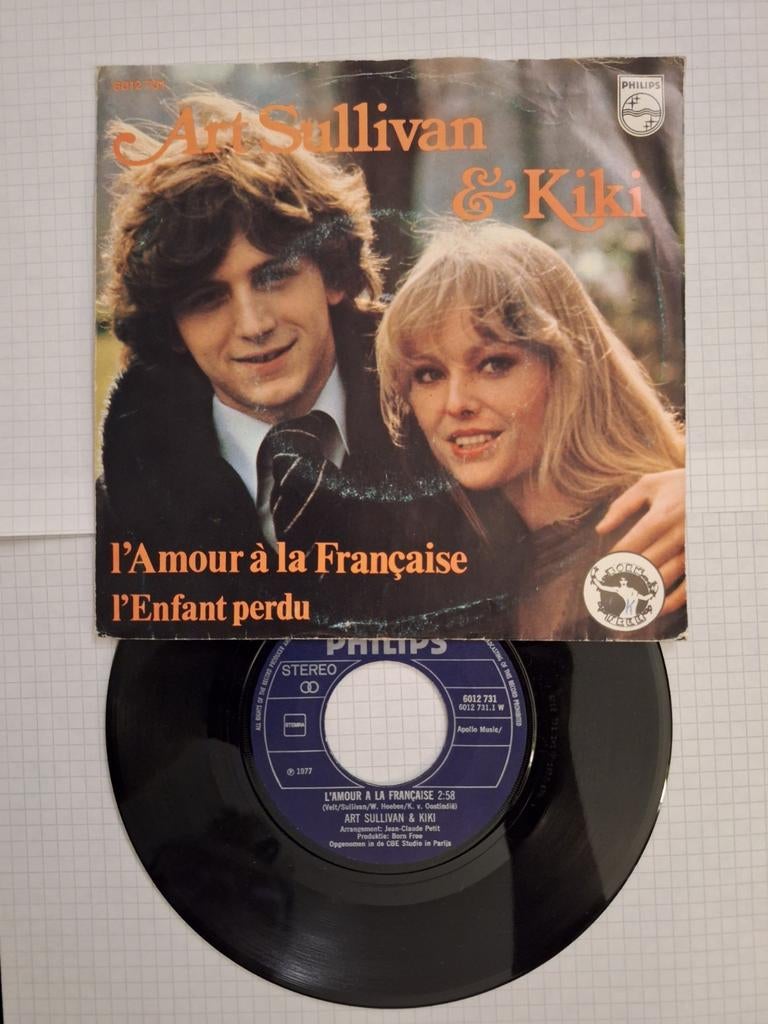 Art Sullivan & Kiki - L'Amour à la Française Vinyl Single, Gebruikt, 7 inch, Single, Ophalen of Verzenden