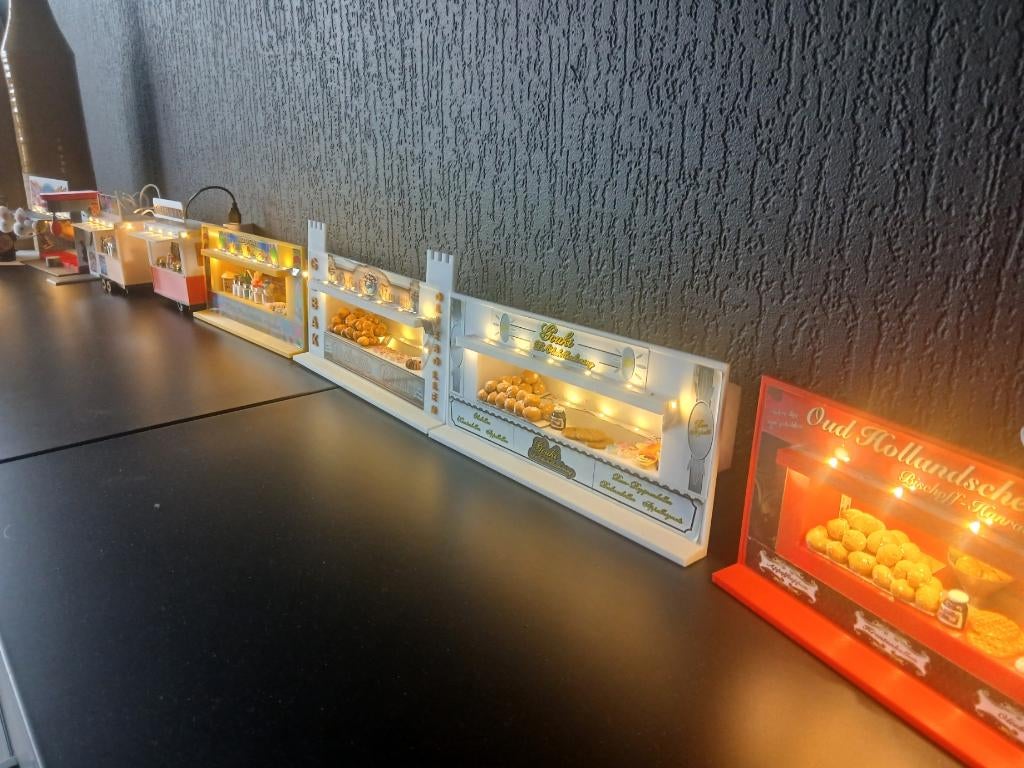 Gebak- Oliebollenkramen 4 verschillende soorten KERMIS, Overige merken, 1:32 tot 1:50, Overige typen, Nieuw