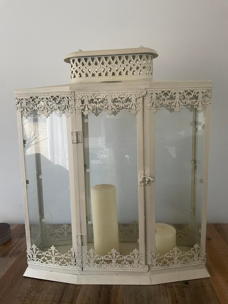 Kaarsen windlicht, Huis en Inrichting, Woonaccessoires | Zuilen en Pilaren, Ophalen, Zo goed als nieuw