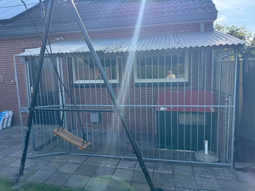 Hondenhok, inclusief binnenhok en bench, Dieren en Toebehoren, Hondenhokken, Ophalen, 110 cm of meer, 100 cm of meer