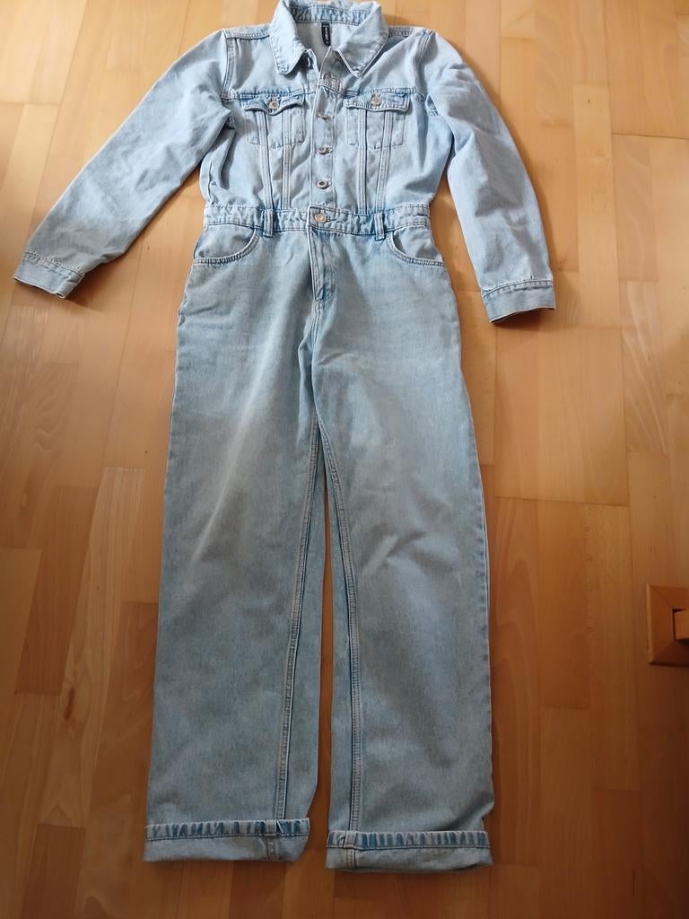 Spijker jumpsuit, Ophalen of Verzenden, Zo goed als nieuw, Maat 38/40 (M), Blauw