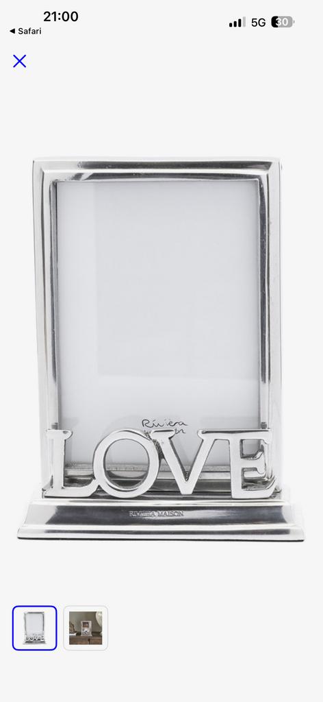 Riviera maison LOVE (GEZOCHT), Ophalen of Verzenden, Zo goed als nieuw, Metaal of Aluminium, Minder dan 50 cm