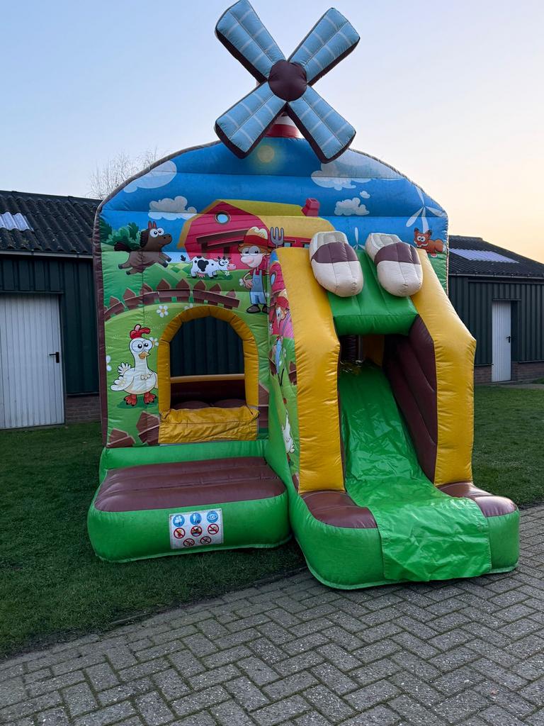 Springkussen huren/te huur mini boerderij, Ophalen, Zo goed als nieuw, Overige