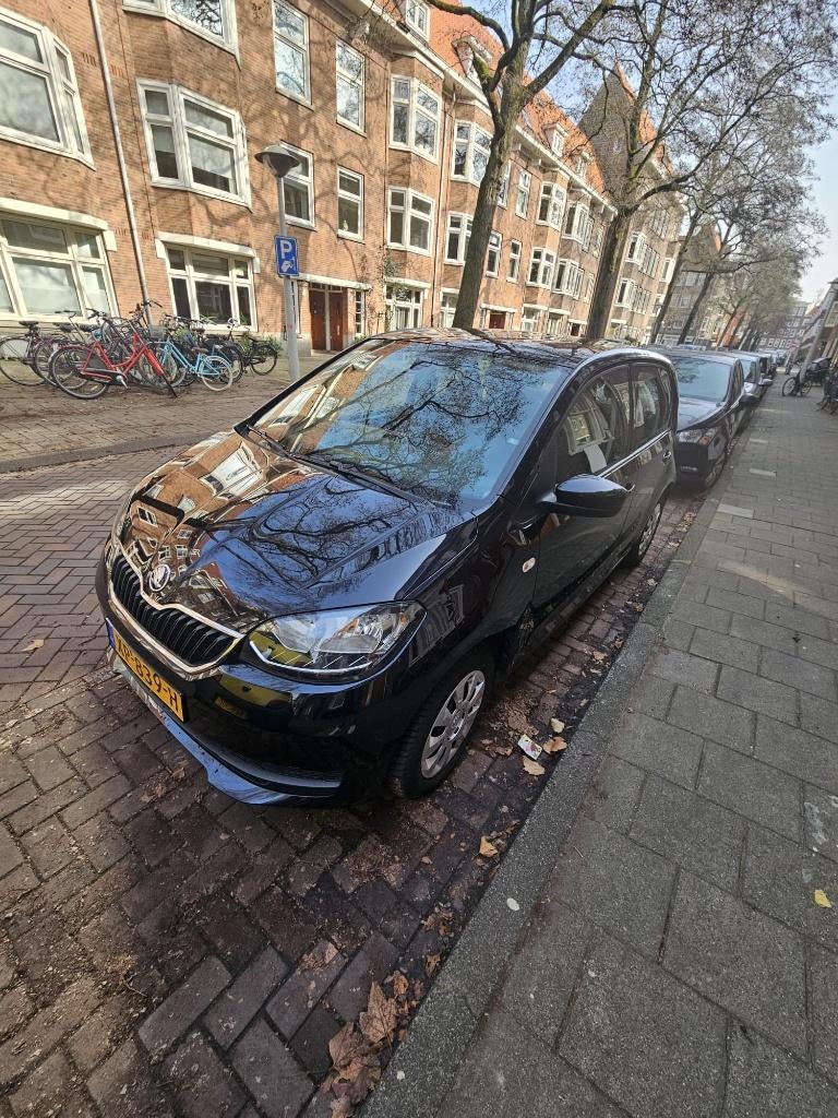 Skoda Citigo 1.0 60pk 3D 2019 Zwart - Scherpe prijs! €7000, Auto's, Voorwielaandrijving, Stof, 4 stoelen, Zwart