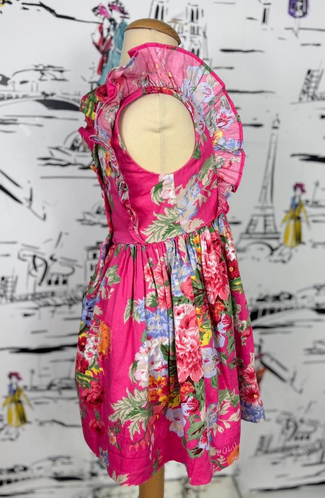 Ralph Lauren roze zomerjurk meisje maat 4, Ralph Lauren, Jurk of Rok, Ralph Lauren EU, Verzenden