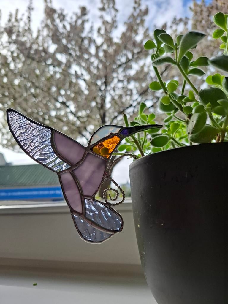 Tiffany glas in lood vogeltjes, Ophalen of Verzenden