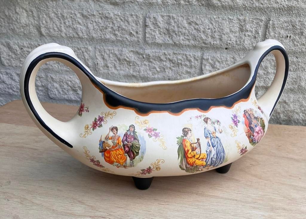 Gouda plateel Modica bloempot, Ophalen of Verzenden