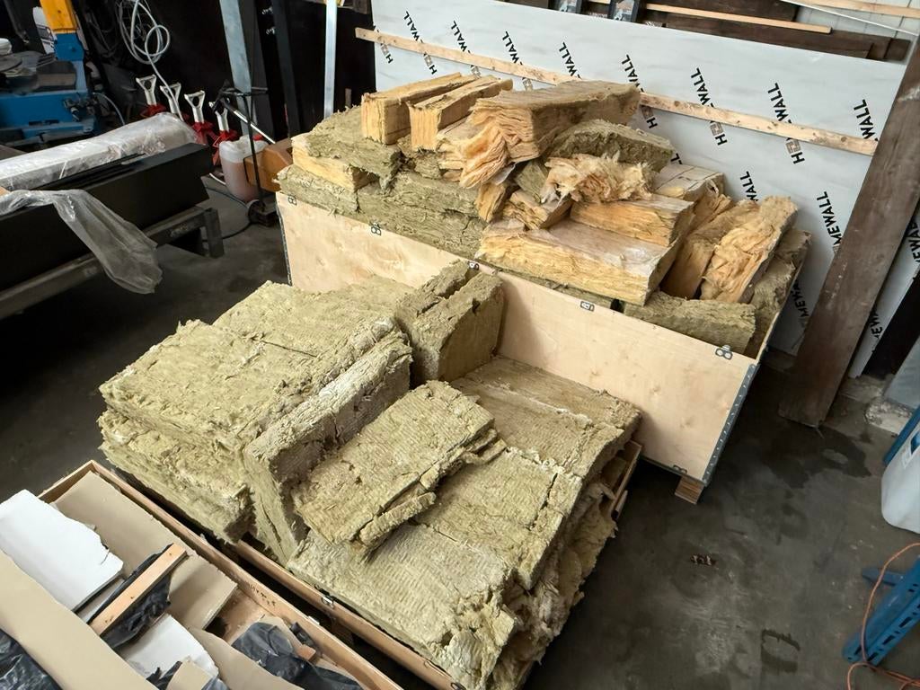 GRATIS !! Gebruikte steenwol + glaswol isolatieplaten 12cm, Ophalen, Gebruikt, Steenwol, 15 m² of meer