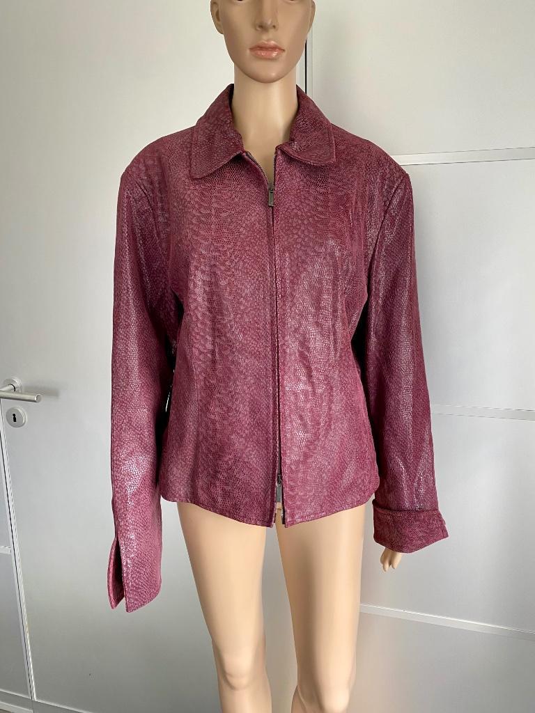 J512 Arma mt. 42=L echt-leren jasje jack blazer colbert roze, Kleding | Dames, Jasjes, Kostuums en Pakken, Arma, Maat 42/44 (L)