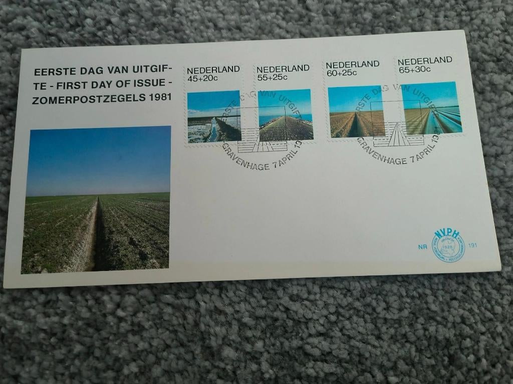 Fdc Zomerzegels 1981 nr.191, Postzegels en Munten, Ophalen of Verzenden, Onbeschreven, Nederland