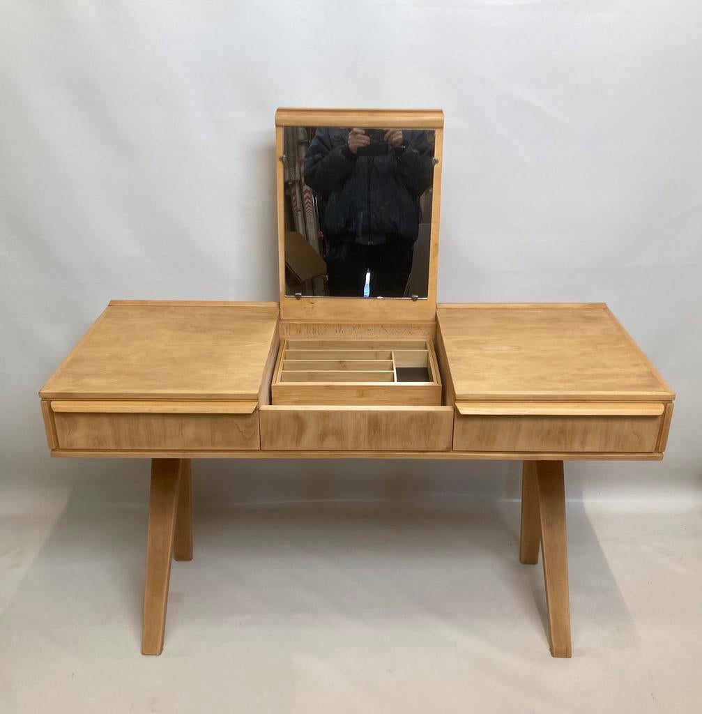 Pastoe kaptafel Berken EB01 plywood Cees Braakman, Ophalen, Gebruikt, 100 tot 150 cm, Mid Century  jaren 50