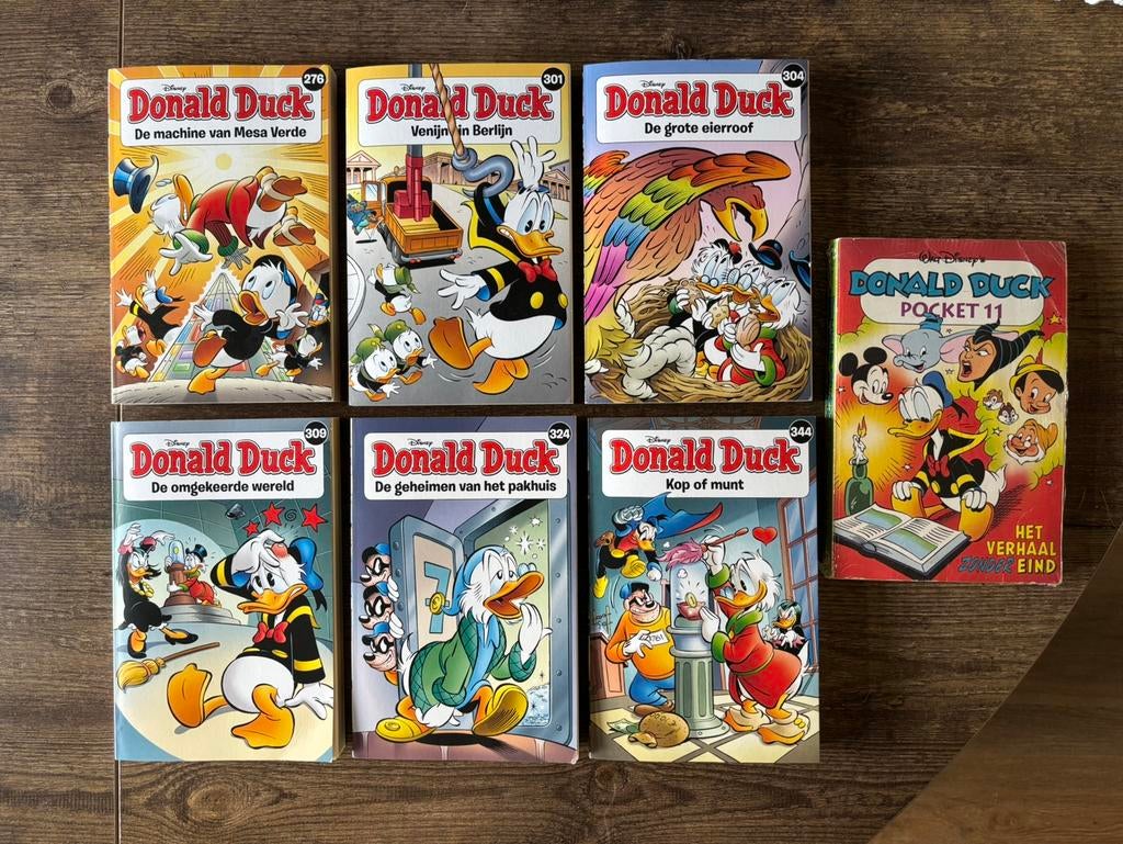 7 Donald Duck pockets in absolute nieuwstaat, Meerdere comics, Ophalen of Verzenden, Zo goed als nieuw, Europa