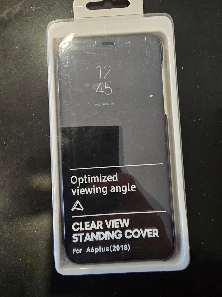 Clear View Standing Cover voor Samsung A6 Plus (2018), Ophalen of Verzenden, Nieuw, Overige modellen, Frontje of Cover