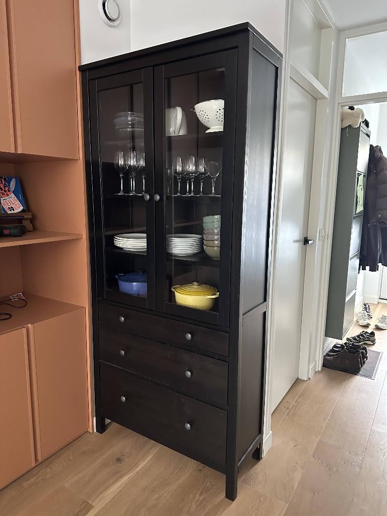 IKEA HEMNES - Vitrinekast, Ophalen, Met deur(en), 50 tot 100 cm, Zo goed als nieuw