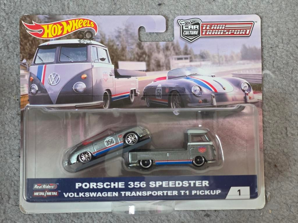 Hot Wheels Team Transport Porsche 356 Speedster VW T1, Ophalen of Verzenden
