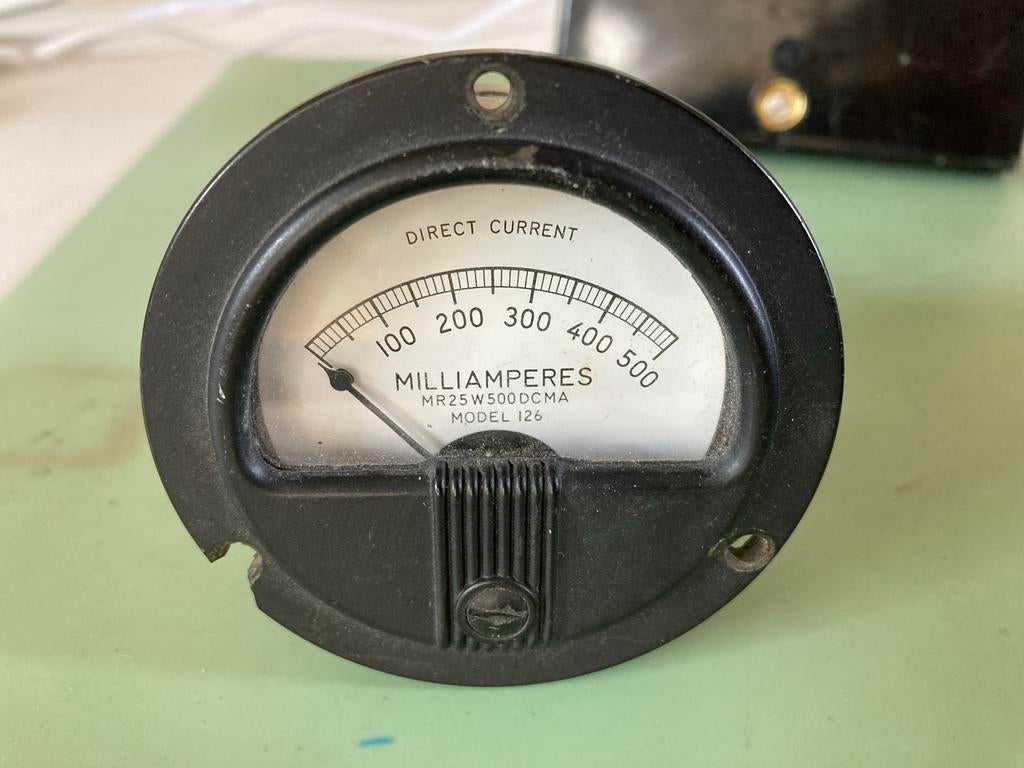 Vintage stroommeters en PTT schakelaar, Ophalen of Verzenden