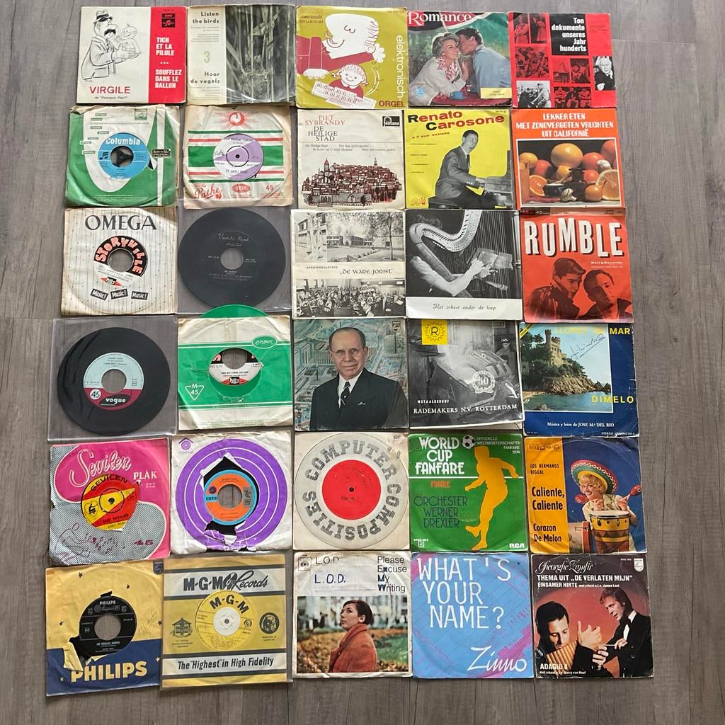 Verzameling collectie vintage singles (45 toeren) (30st), Cd's en Dvd's, Vinyl Singles, Gebruikt, 7 inch, Single, Ophalen of Verzenden