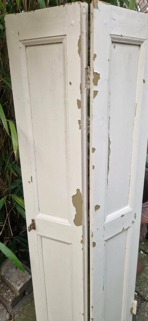 Super mooi antiek Frans tweedelig paneelluik (brocante), Gebruikt, Minder dan 80 cm, Minder dan 200 cm, Ophalen of Verzenden