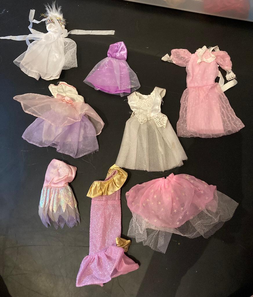 Vintage feeën prinses Barbie jurken Fleur Sindy tutu tulle, Ophalen of Verzenden, Gebruikt, Kleertjes