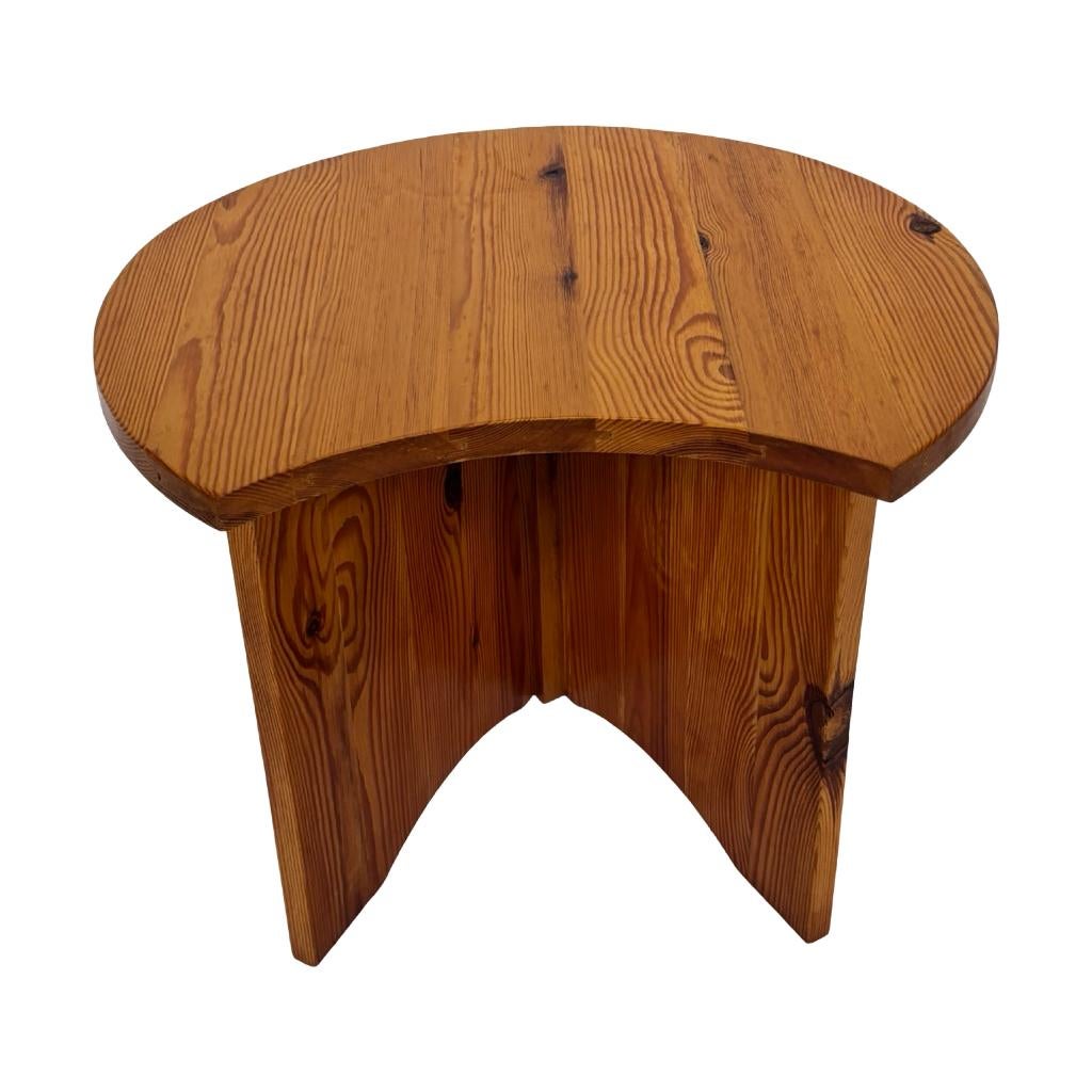 Vintage bijzettafeltjes Pinewood Grenen set jaren 70 design, Minder dan 55 cm, Gebruikt, Vintage, Vintage