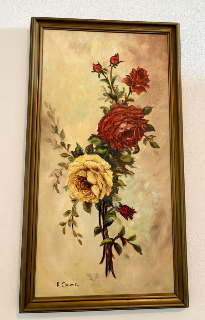 OLieverf Schilderij van  R. Cooper, Antiek en Kunst, Kunst | Schilderijen | Klassiek, Ophalen of Verzenden