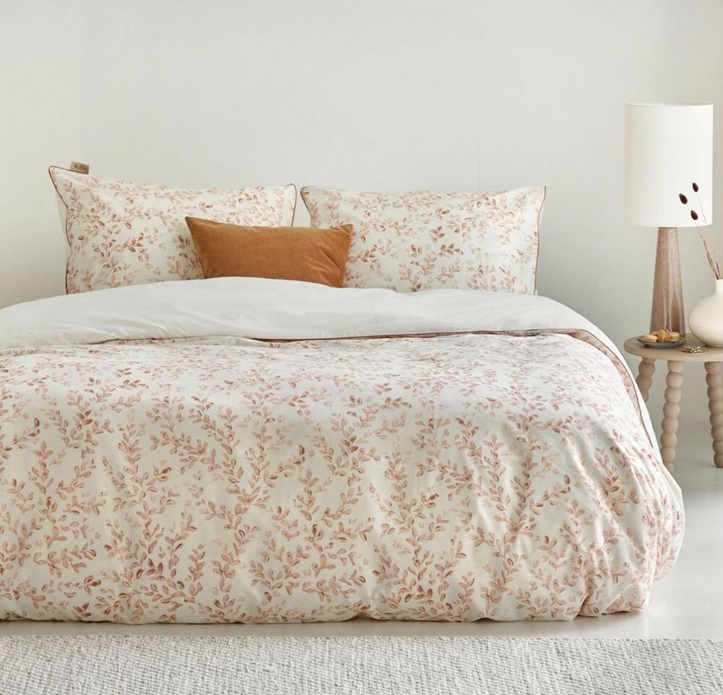 Dekbedovertrek Walra Blushed Leaves 240x200/220, Ophalen of Verzenden, Tweepersoons, Dekbedovertrek