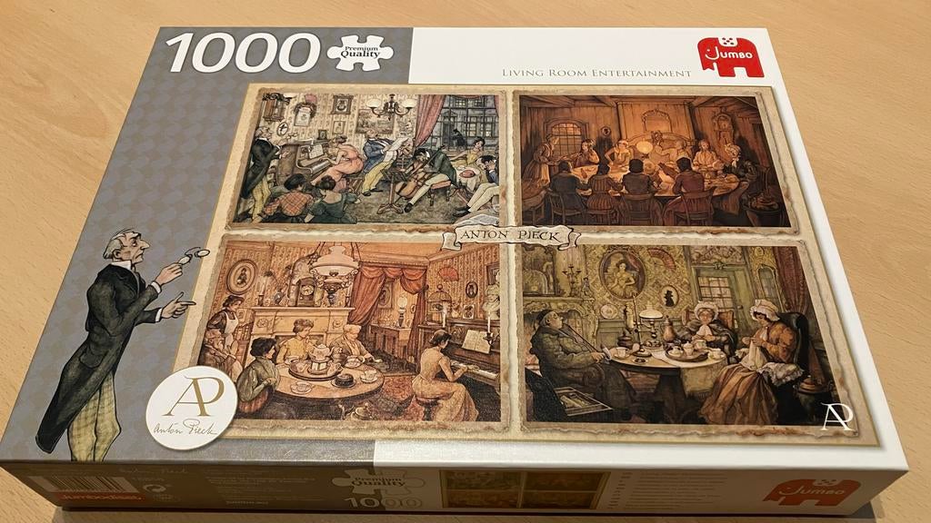 Anton Pieck Legpuzzel 1000 pcs Vermaak in woonkamer, Ophalen, 500 t/m 1500 stukjes, Gebruikt, Legpuzzel