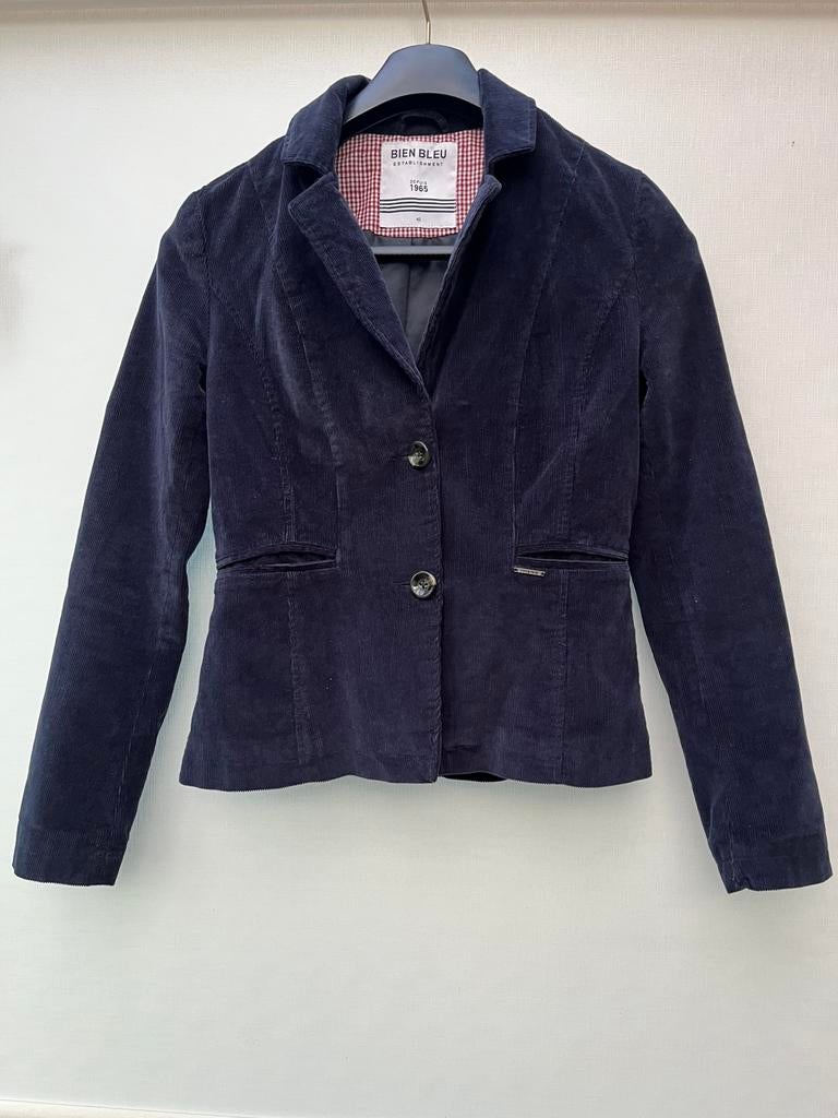 nieuw corduroy BLAZER/colbert do-blauw, mt 40, gevoerd, Ophalen of Verzenden, Zo goed als nieuw, Maat 38/40 (M), Blauw