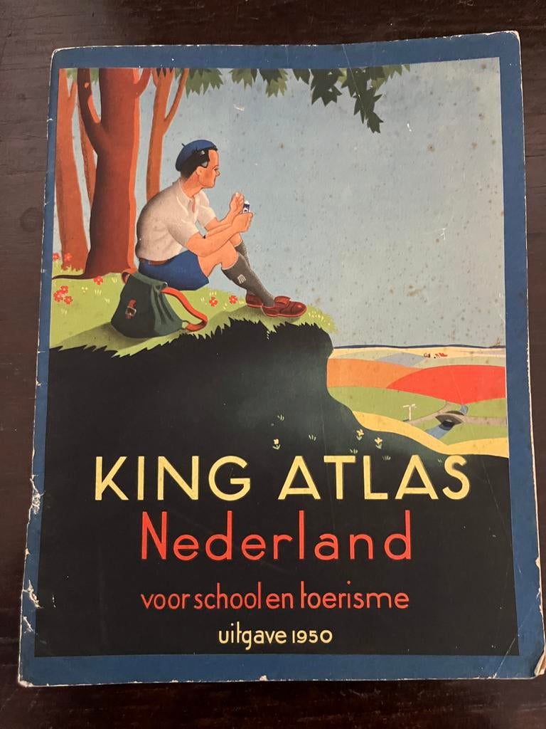 KING ATLAS Uitgave 1950, Boeken, Atlassen en Landkaarten, Overige atlassen, 1800 tot 2000, Nederland, Ophalen