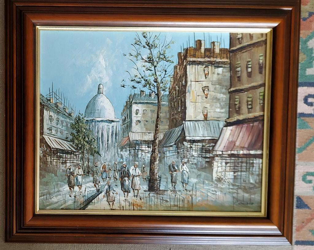 Mooi schilderij, gezicht op sacre coeur, Ophalen