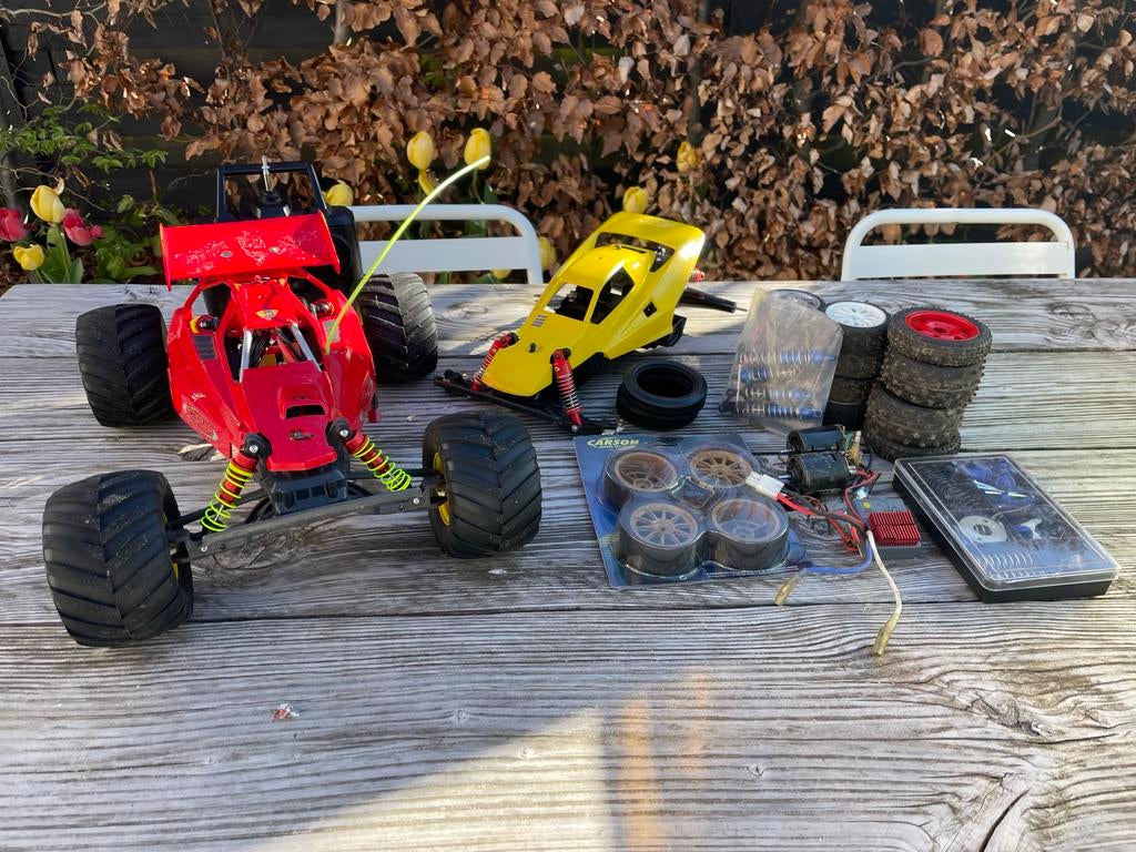 Tamiya Mad-Bull / Mad-Fighter met extra onderdelen, Gebruikt, Auto offroad, Schaal 1:10, Ophalen