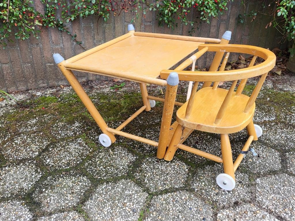 Retro kinderstoel van hout, Kinderen en Baby's, Kinderstoelen, Ophalen of Verzenden