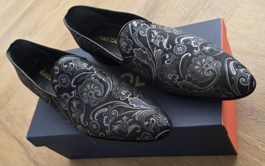 MASCOLORI Paisley Black Loafer Maat 46 (valt klein), Loafers, Mascolori, Zwart, Nieuw