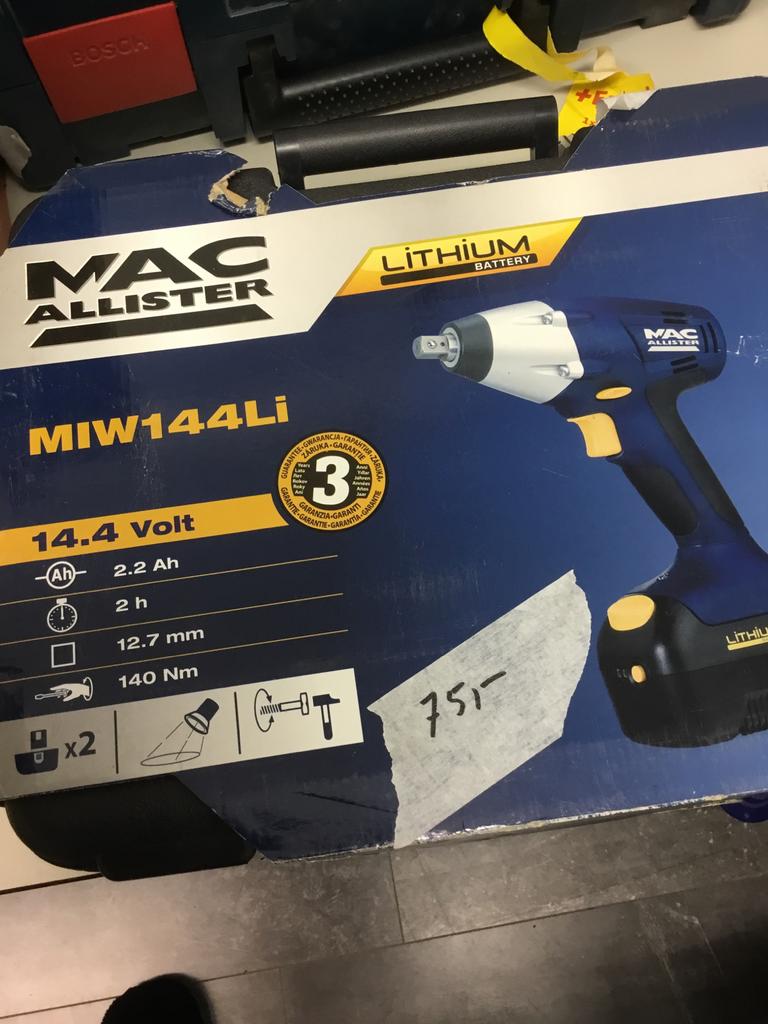 Mac Allister 14.4V Slagschroevendraaier Nieuw in Koffer, Ophalen, Nieuw, Overige typen