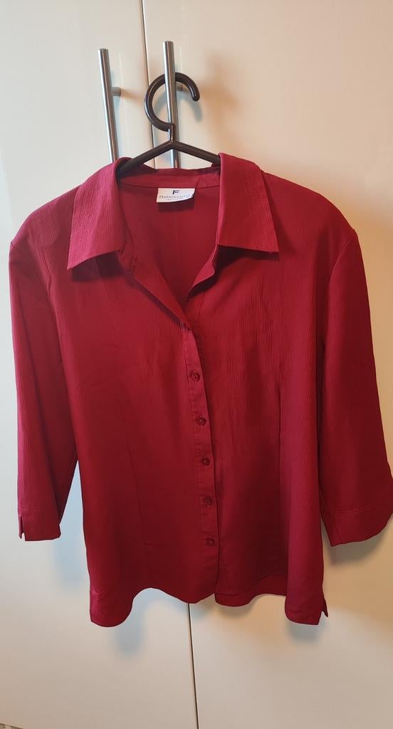 Rode blouse maat 42 merk Frankenwalder, Ophalen of Verzenden, Zo goed als nieuw, Maat 42/44 (L), Rood