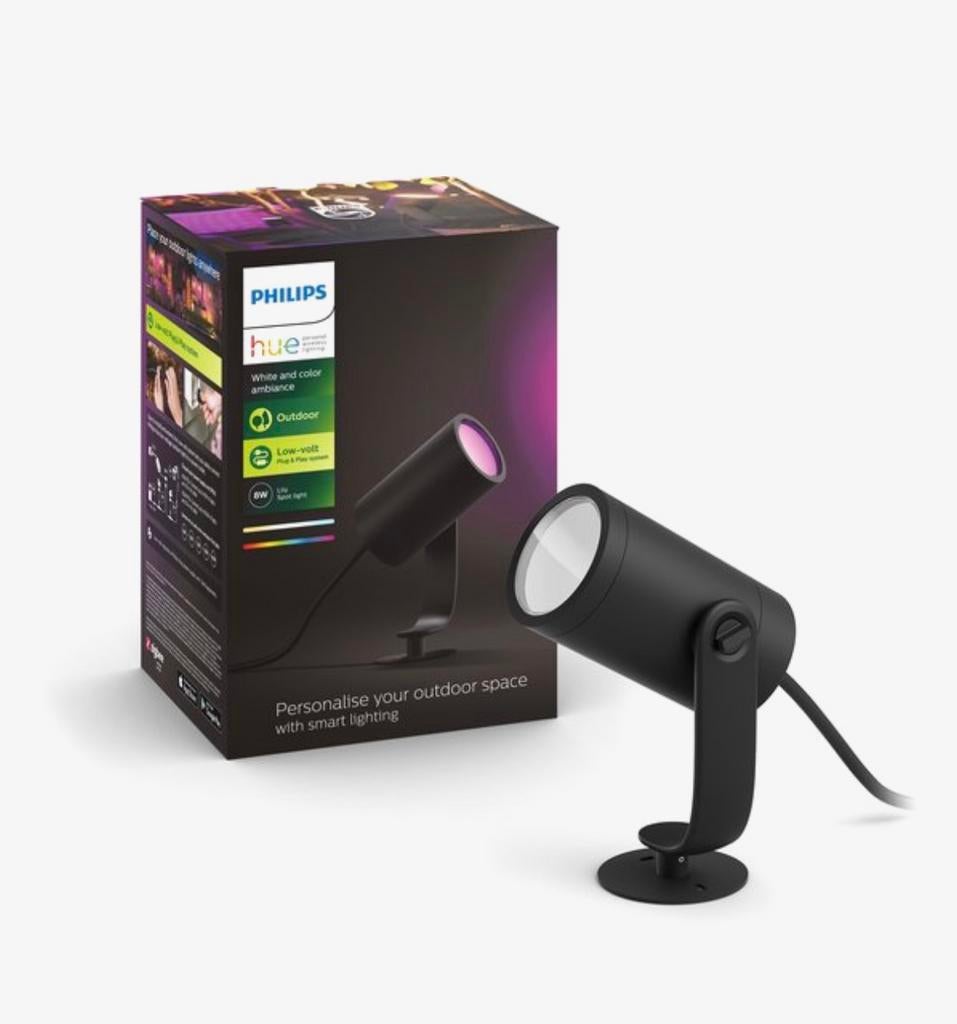 Philips Hue lily tuinspot white & color!, Minder dan 50 watt, Aluminium, Ophalen of Verzenden, Led