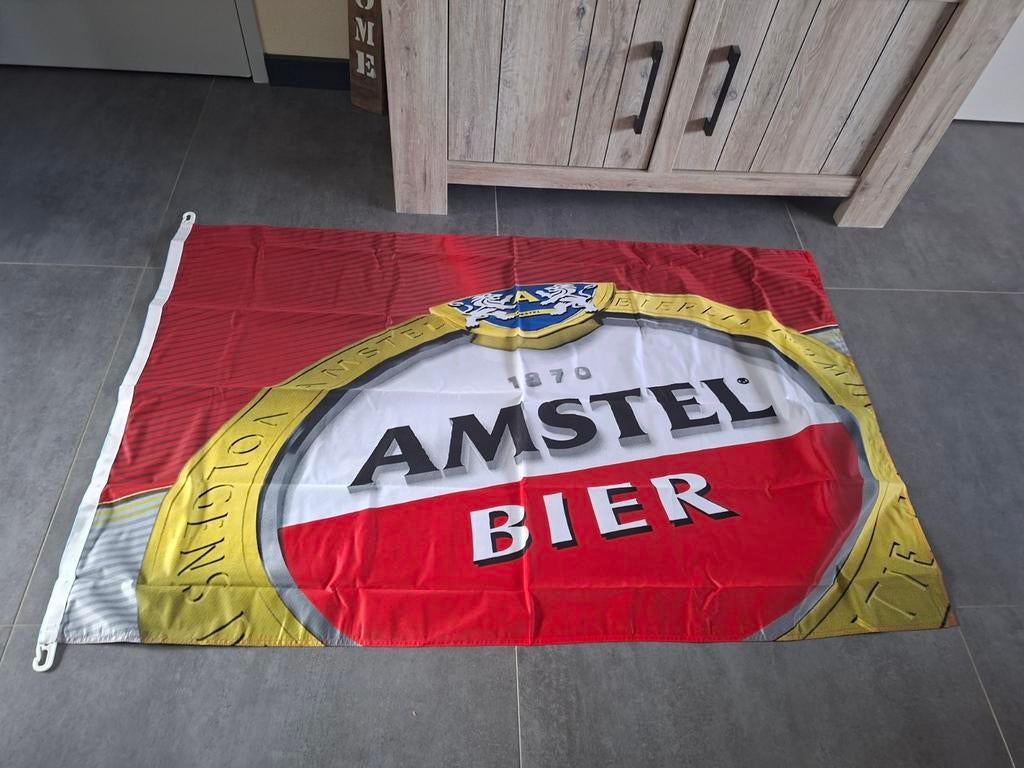 Amstel bier vlag, Ophalen of Verzenden, Zo goed als nieuw, Reclamebord
