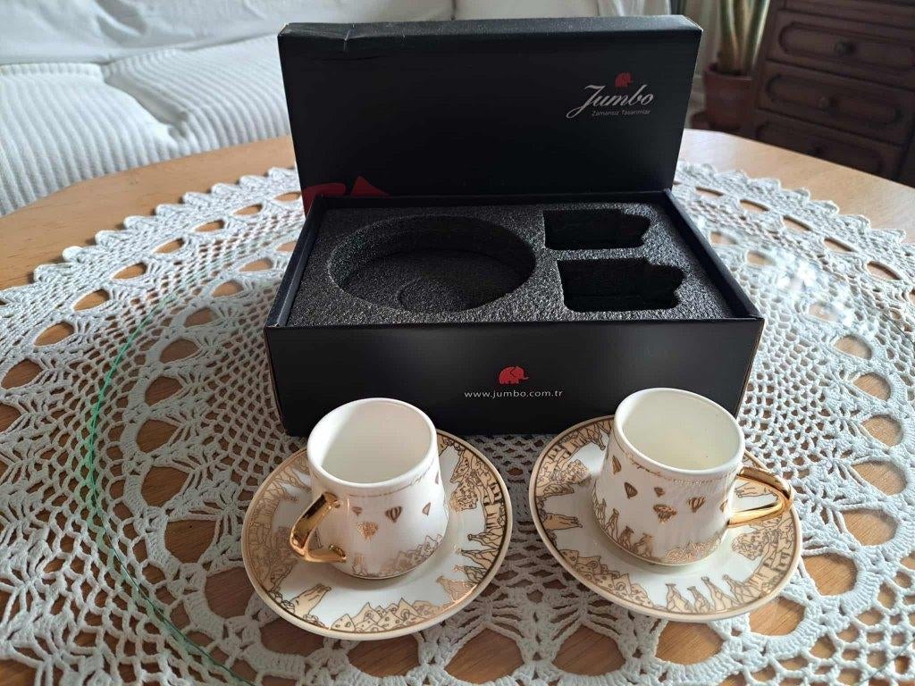 koffiekopjesset voor Turkse koffie, Nieuw, Ophalen of Verzenden, Overige stijlen, Kop(pen) en/of Schotel(s)