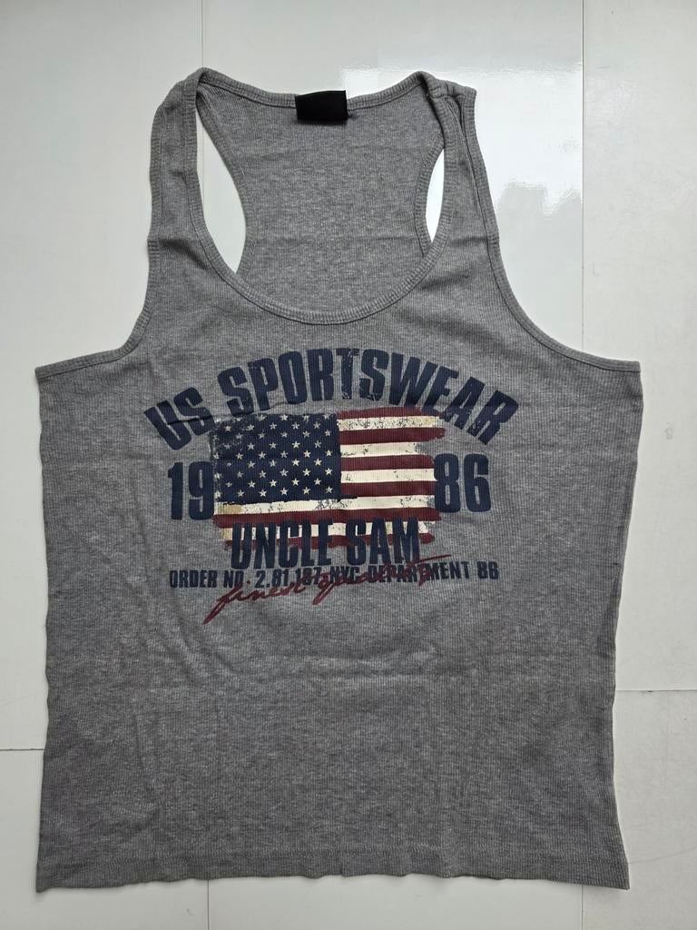Uncle Sam US Sportswear 1986 tanktop bodybuilding, Ophalen of Verzenden, Zo goed als nieuw, Maat 52/54 (L)