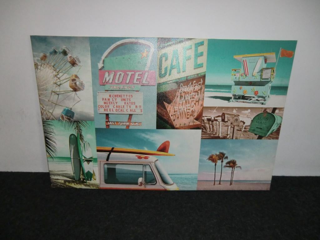 Canvasdoek met zomerse print, Ophalen, Zo goed als nieuw