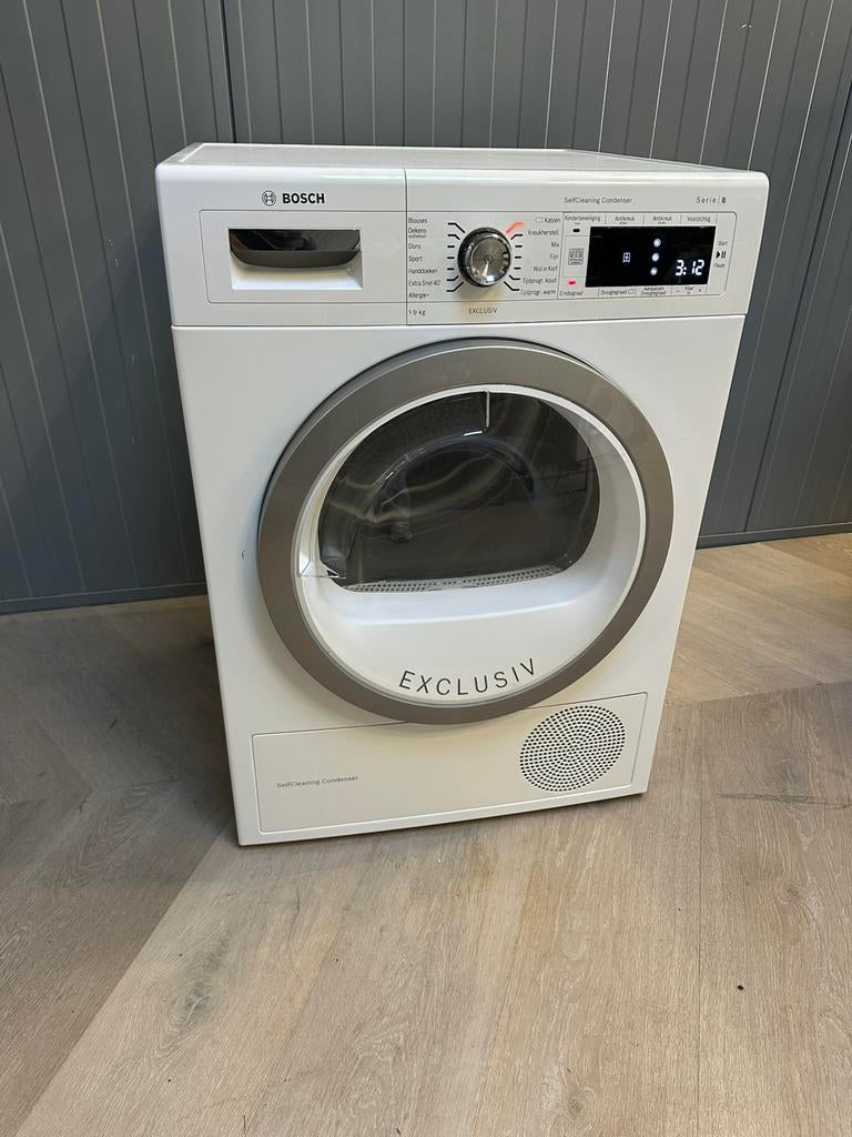 Bosch Serie 8 Warmtepompdroger A++ 9KG incl Garantie, Gebruikt, Overige typen, 8 tot 10 kg, Voorlader