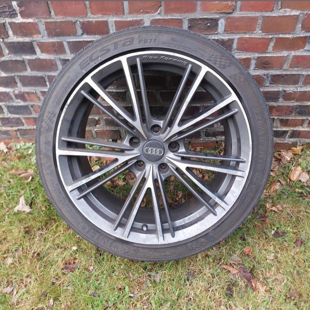 Kumho Ecsta PS71 banden op 18 inch Audi velg, Ophalen of Verzenden, Gebruikt