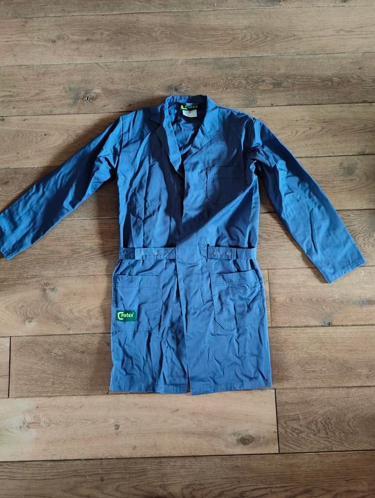Blauwe CRATEX Werkjas / labjas - Maat S, Tuin en Terras, Werkkleding, Dames, CRATEX, Ophalen of Verzenden, Zo goed als nieuw