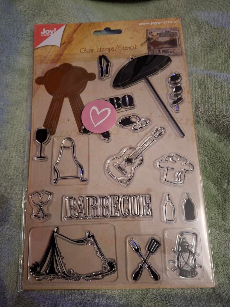 Nieuwe Joy! Crafts Clearstamps Barbecue/Camping, Hobby en Vrije tijd, Stempelen, Ophalen of Verzenden