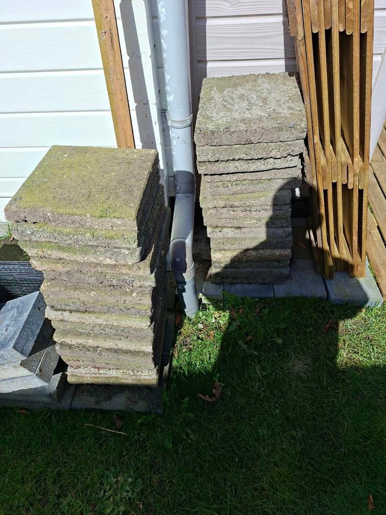 Diverse tegels oa 30x30, Tuin en Terras, Ophalen, Gebruikt, Beton, Terrastegels