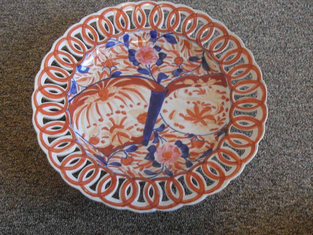imari japans wandbord opengewerkte rand, Antiek en Kunst, Ophalen of Verzenden