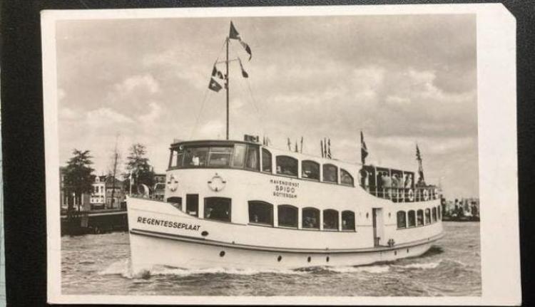 Regentesseplaat  SPIDO  rondvaart Rotterdam, Ophalen of Verzenden, 1940 tot 1960
