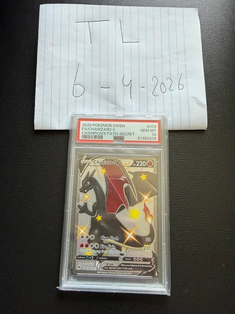 Charizard V - Champions Path 079/073 - PSA 10, Ophalen, Zo goed als nieuw, Losse kaart