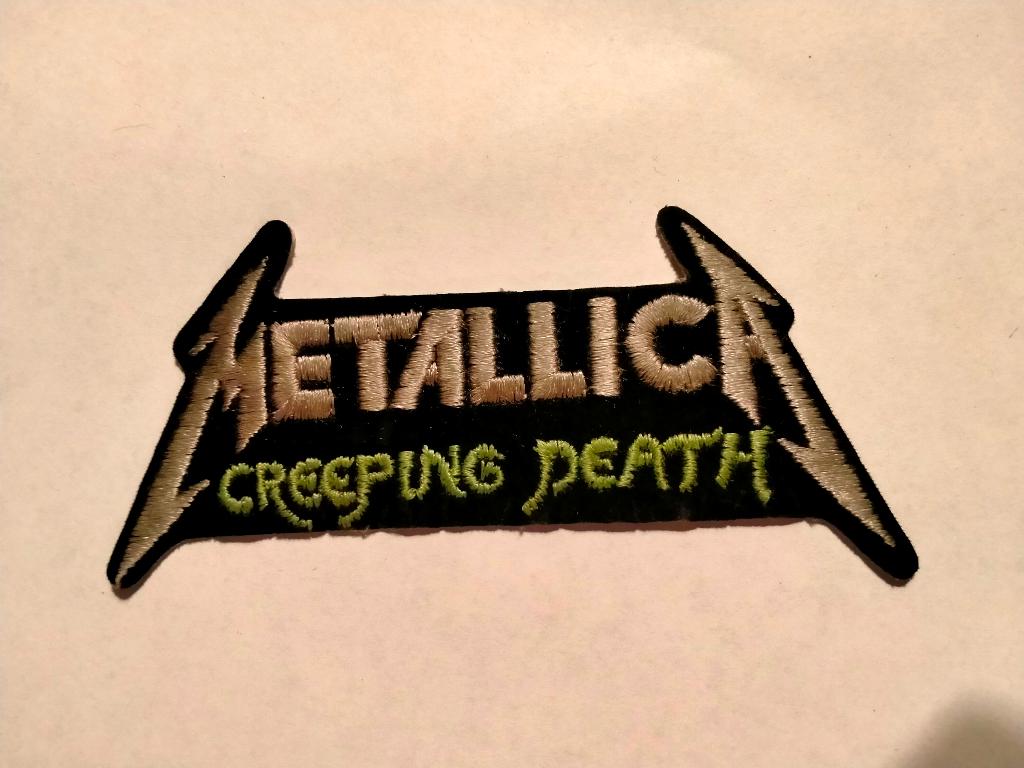 Metallica Creeping Death vintage logo metal muziek patch, Verzamelen, Muziek, Artiesten en Beroemdheden, Zo goed als nieuw, Kleding